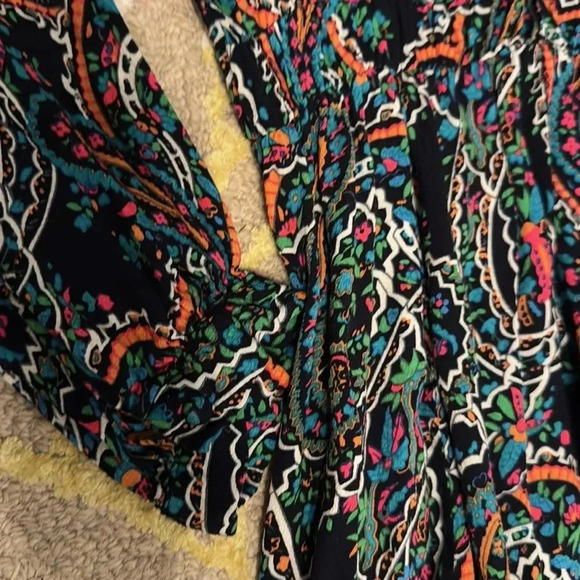 ANTHROPOLOGIE | Maeve Maplewood Blue Paisley V Neck Midi Dress Womens Size S - Picture 7 of 7